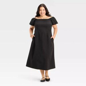 a new day Puff Short Sleeve Maxi Dress - Sz 1X